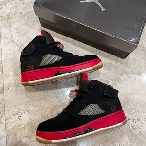 Air Jordan Fusion 5 GS 'Black' Size 6Y